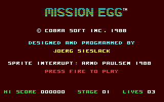 Mission Egg Title Screen